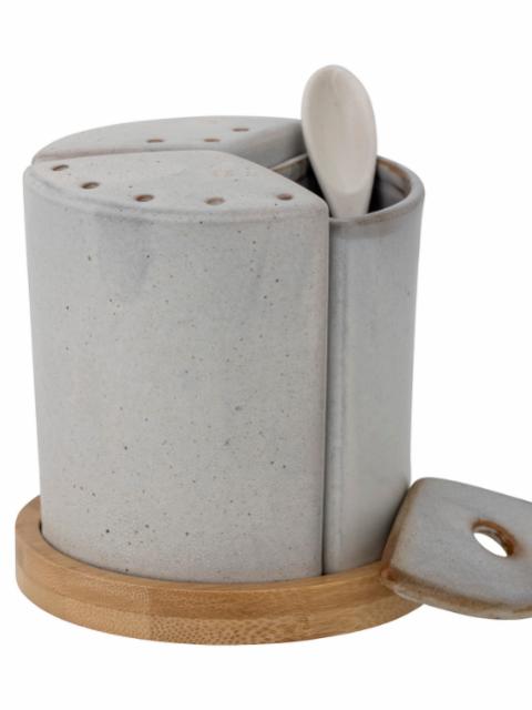 Josefine Salt & Pepper Shaker Set, Grey, Stoneware