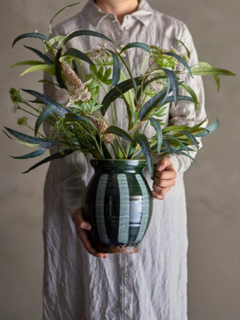 Frigg Vase, Green, Stoneware