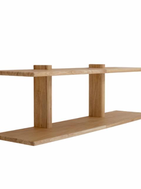 bloomingville etagere murale cuisine tiroirs bois fonce style campagne