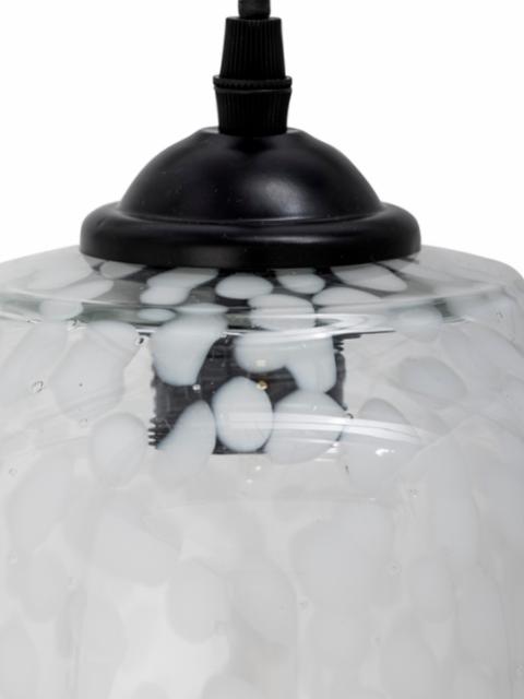 Gisele Pendant Lamp, White, Glass