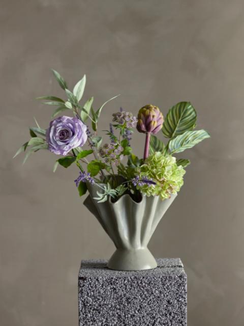 Plier Vase, Natur, Steingut