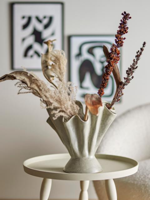 Plier Vase, Natur, Steingut