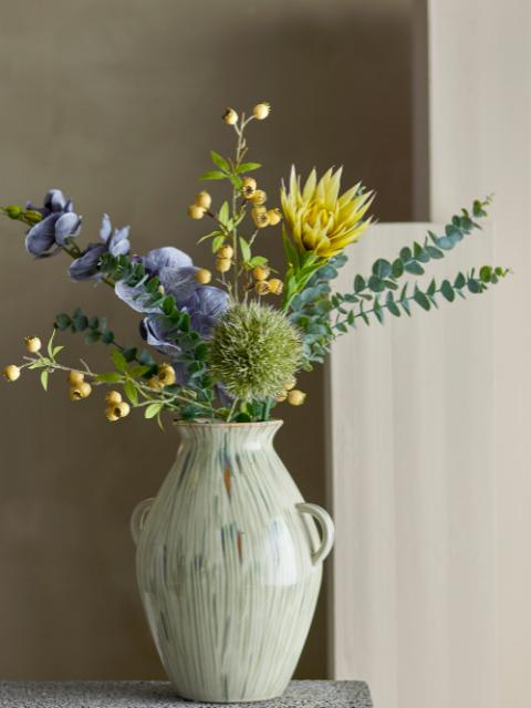 Sanella Vase, Green, Stoneware