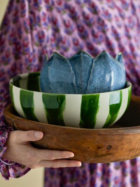 Shakti Bowl, Green, Stoneware