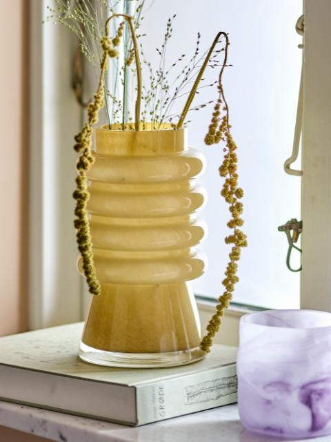 Sahara Vase, Gelb, Glas