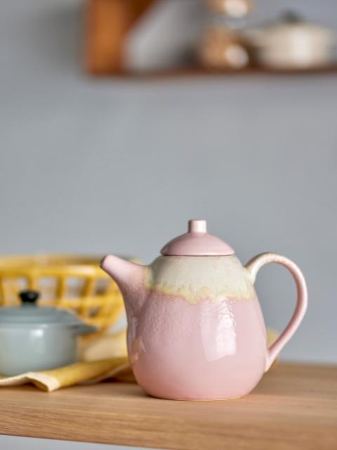 Louisa Teapot, Rose, Stoneware