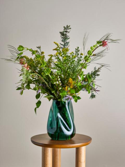 Ingolf Vase, Green, Glass