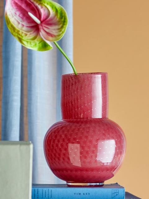 Roscoe Vase, Rose, Glass