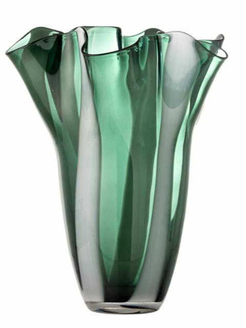 Lettice Vase, Grün, Glas