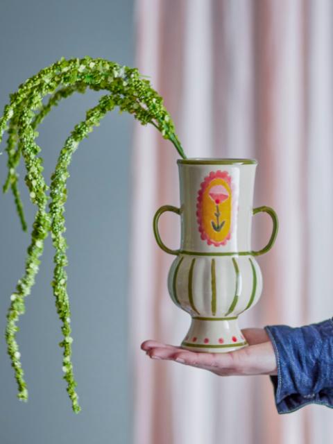 Odina Vase, Green, Stoneware