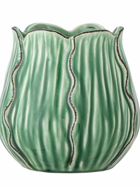 Elros Vase, Green, Stoneware