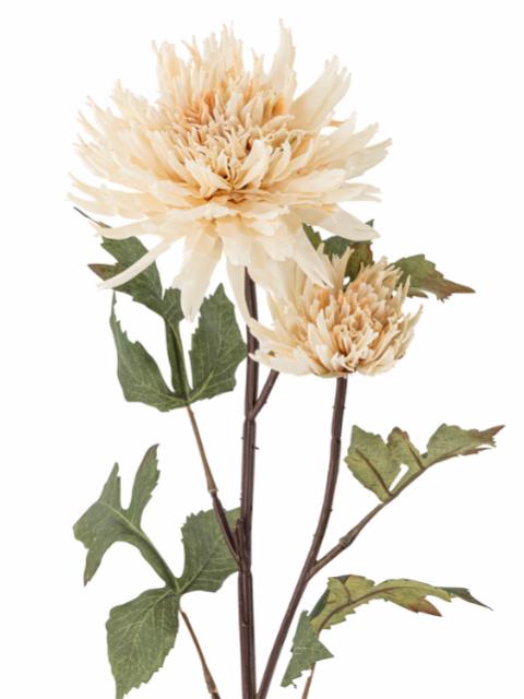 Chrysantemum Künstlich Einzelstiel, Natur, Kunststoff