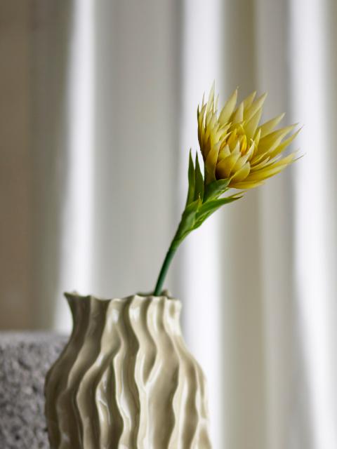Lily Tige de Fleur Artificielle, Jaune, Plastique