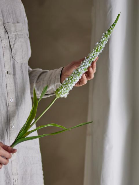 Foxtail Tige de Fleur Artificielle, Blanc, Plastique