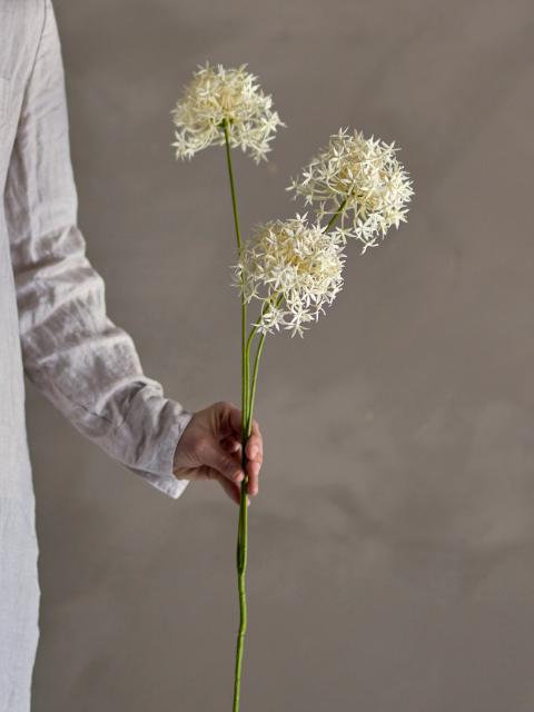 Allium Stilk, Hvid, Kunstige Blomster