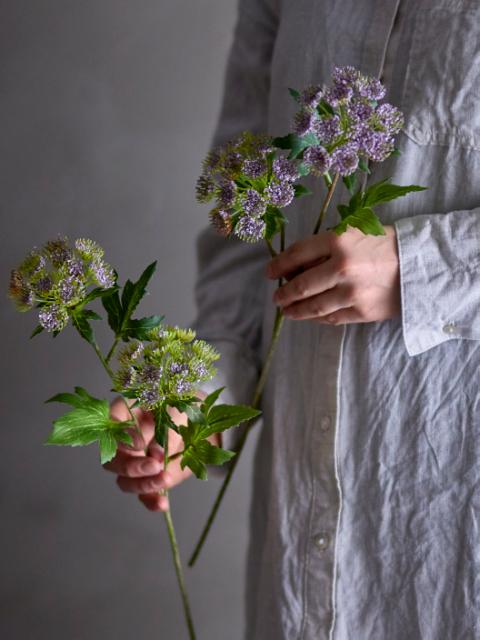 Throatwort Stem, Purple, Artificial Flowers