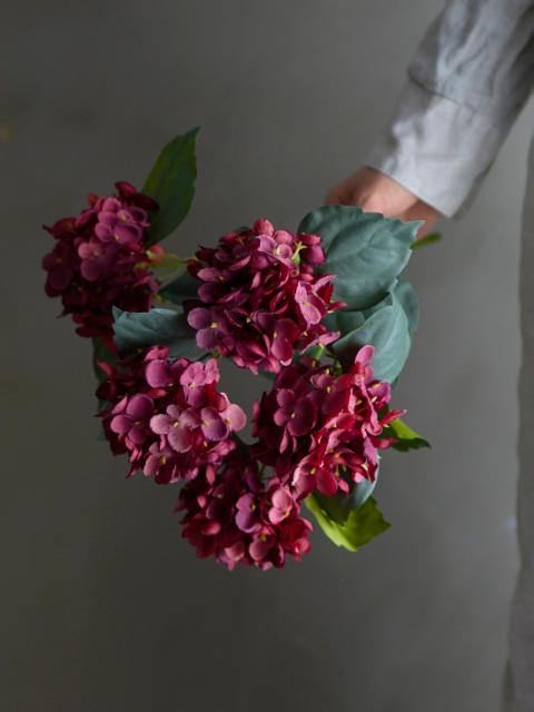 Hydrangea Stiel, Rot, Künstliche Blumen