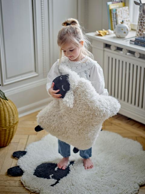 Dolly Rug, White, Wool