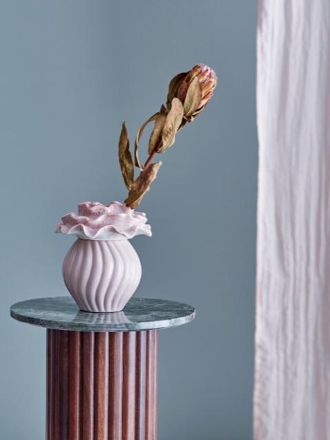 Petalia Vase, Rose, Stoneware