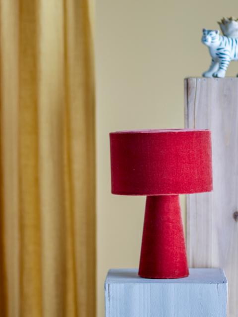 Emmie Lampe de table, Rouge, Polyester