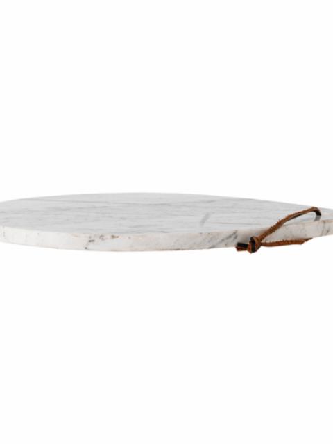 Maiko Cutting Board, White, Marble