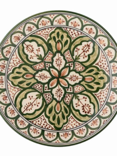 Karlie Plate, Green, Stoneware