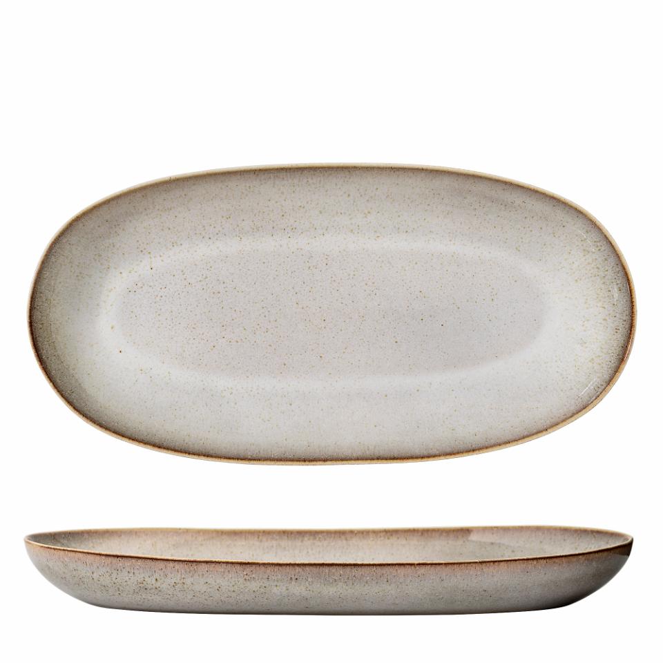 Sandrine Servierplatte, Beige, Steingut