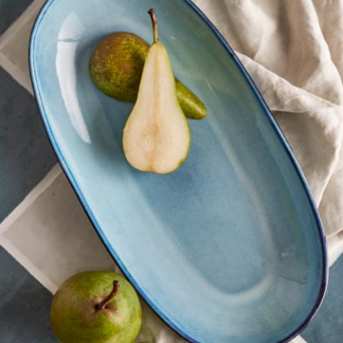 Sandrine Assiette de service, Blue, Grès