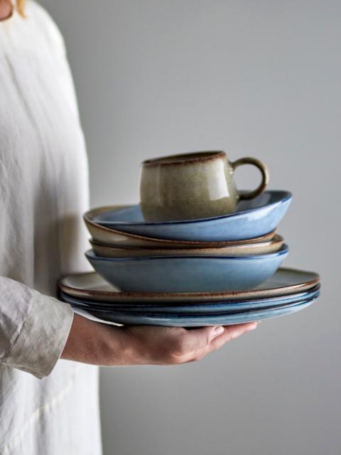 Sandrine Plate Deep, Blue, Stoneware