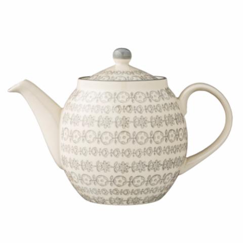 Karine Teapot, Grey, Stoneware