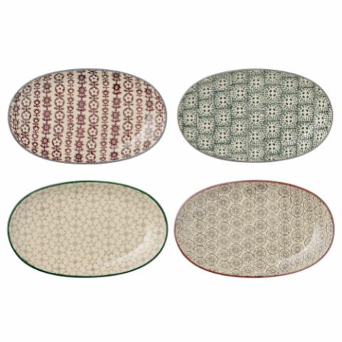 Karine Plate, Green, Stoneware