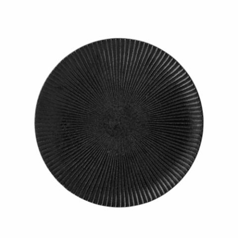 Neri Plate, Black, Stoneware