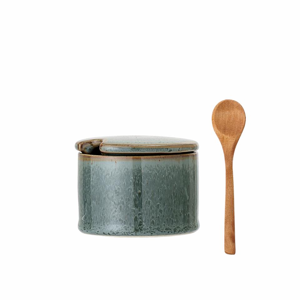 Bloomingville Petites Épandeurs De Sel Et Poivre Kristina - Céramique Colorée, Ø 3,5 H 7 Cm, Rouge Bleu Vert