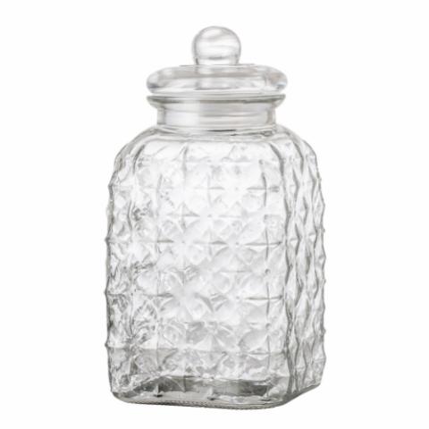 Muss Jar w/Lid, Clear, Glass