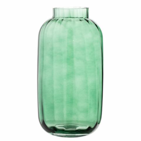 Nadena Vase, Grøn, Glas