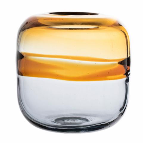 Lexcia Vase, Yellow, Glass