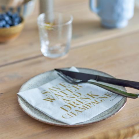 Lolly Serviette, Blanc, FSC® Mix, Papier