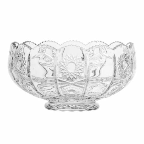 Sif Punch Bowl, Clear, Glass