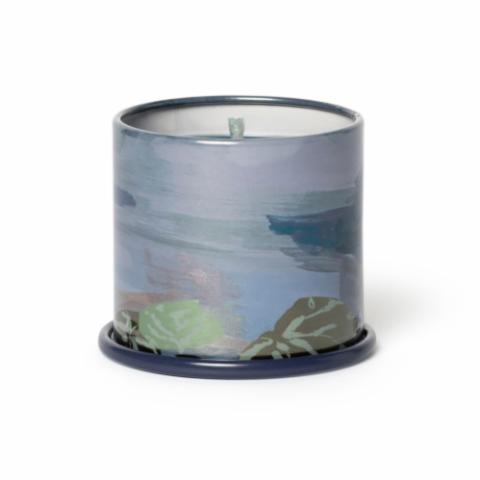 Hidden Lake Demi Vanity Tin Bougie, Bleu,