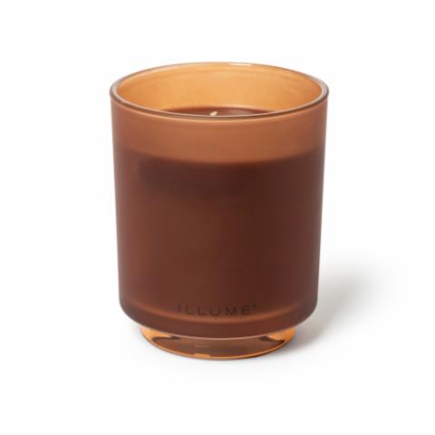 Terra Tabac Box Glass Candle, Brown,