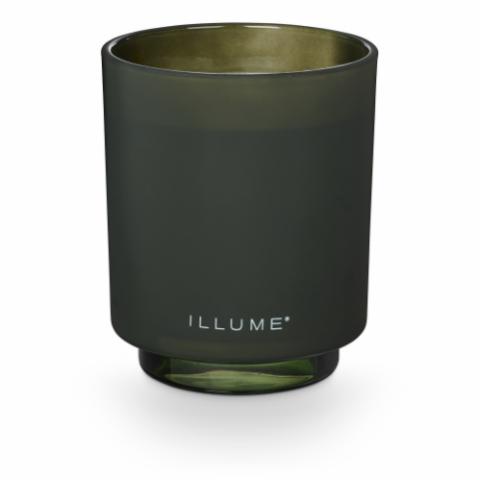 Balsam & Cedar Box Glass Candle, Green,