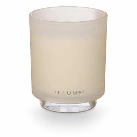 Winter White Box Glass Candle, White,