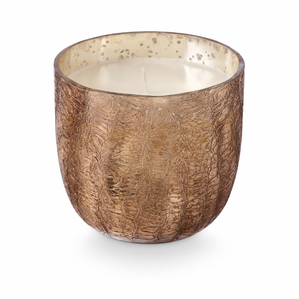 Woodfire Crackle Glas Kerze, Braun
