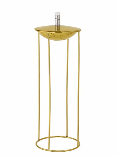 Oil Lamp, Gold, Metal