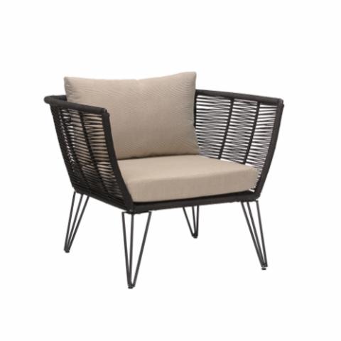 Mundo Lounge Chair, Black, Metal
