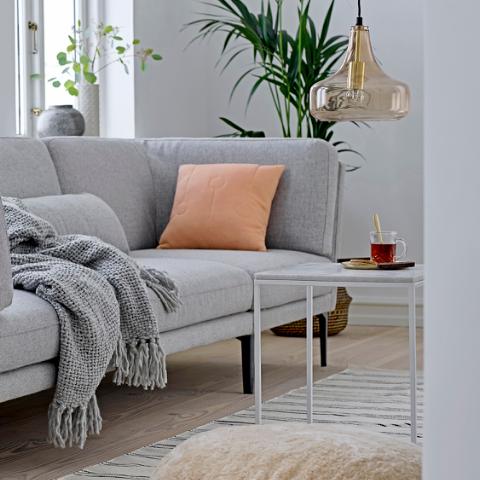 Yuser Lampe à suspension, Marron, Verre