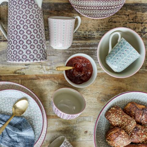 Maya Assiette, Multicolore, Grès