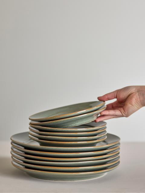 Pixie Tallerken, Grøn, Stentøj