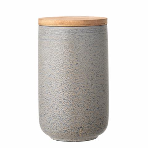 Kendra Jar w/Lid, Grey, Stoneware