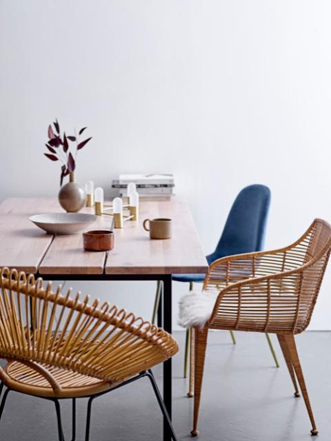 Em Dining Chair, Blue, Polyester